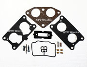 Kawasaki Mule 3010 Carburetor Rebuild Kit with In-take Gasket